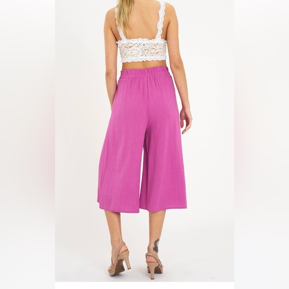 28 FABULOUS TIE KNOT LINEN CAPRI PANTS - Picture 6 of 6